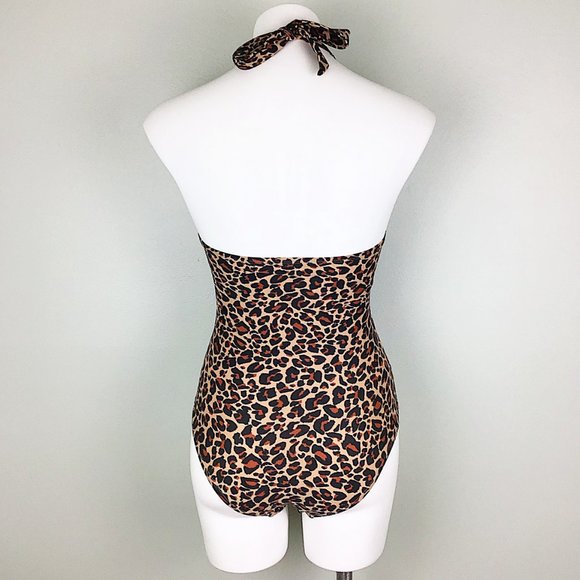 Kona Sol Leopard Gold Ring One Piece Swimsuit - Picture 7 of 13